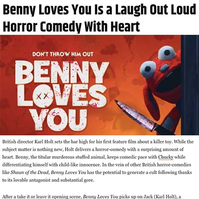 Benny Loves You Is a Laugh Out Loud Horror Comedy With Heart